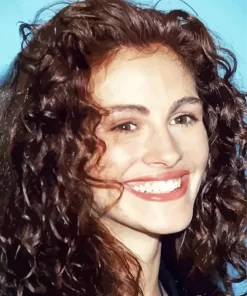 Julia Roberts In Curly Hair Paint by Number