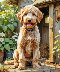 Labradoodle Dog Paint by Numbers