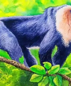 Lion Tailed Macaque Art Paint by Number