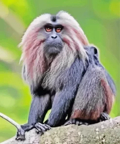 Lion Tailed Macaque Monkey Paint by Number