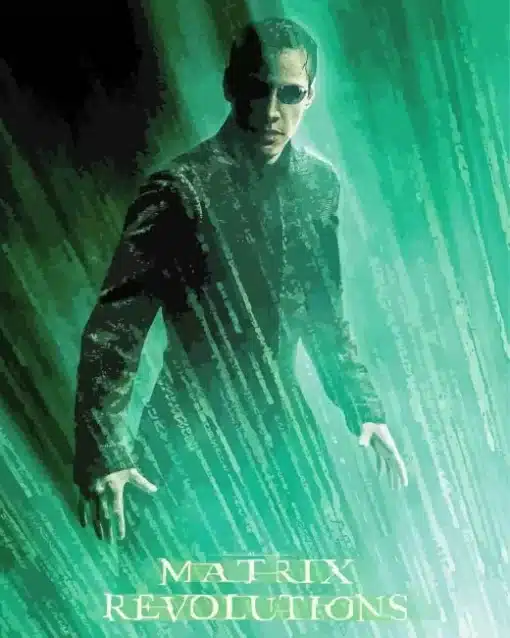 Matrix Revolutions Keanu Reeves Paint by Number