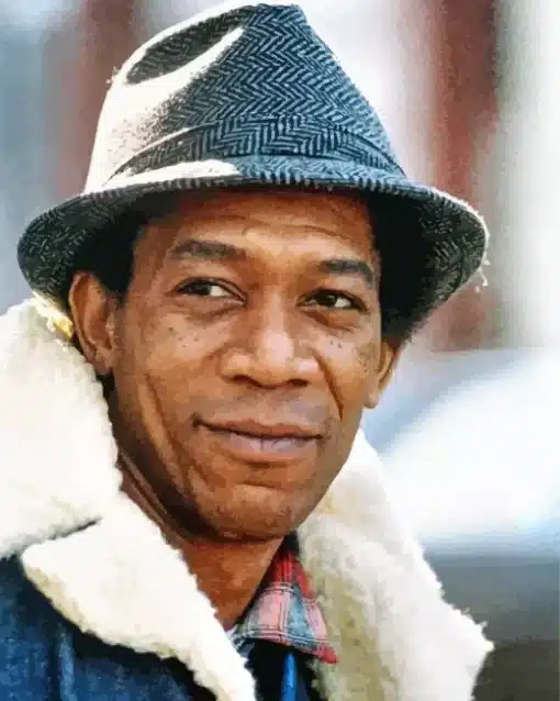 Morgan Freeman Wearing Hat Paint by Number