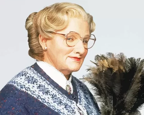 Mrs Doubtfire Robin Williams Paint by Number