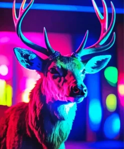 Neon Deer Paint by Number