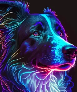 Neon Dog Paint by Number