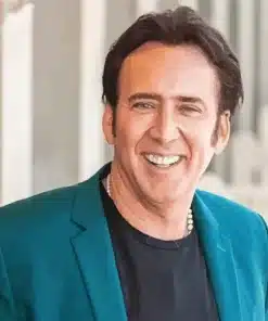 Cool Nicolas Cage Smiling Paint by Number