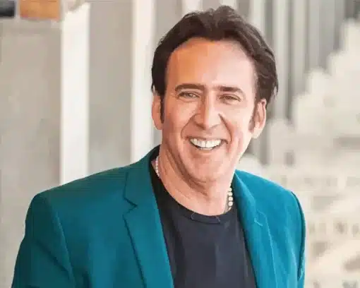 Cool Nicolas Cage Smiling Paint by Number