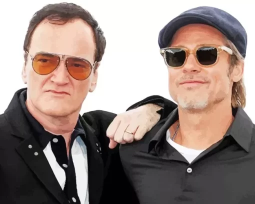 Quentin Tarantino and Brad Pitt Paint by Number