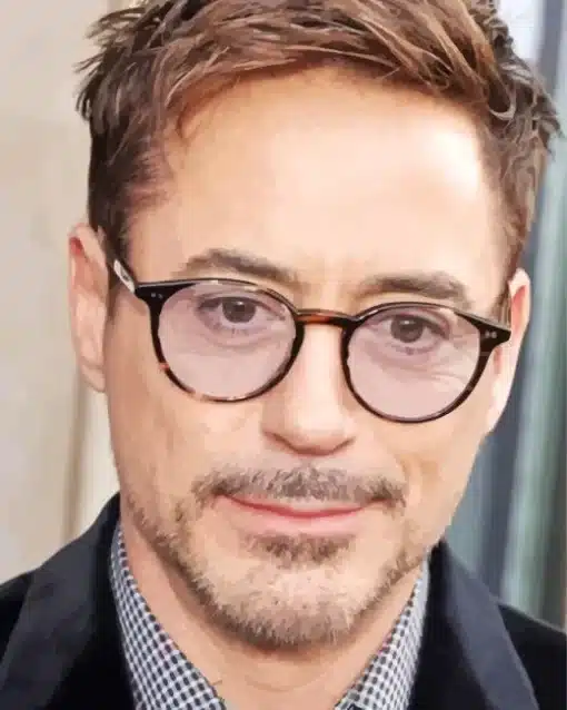 Robert Downey Jr With Glasses Paint by Number