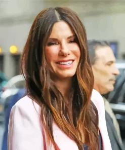 Sandra Bullock Smiling Paint by Number