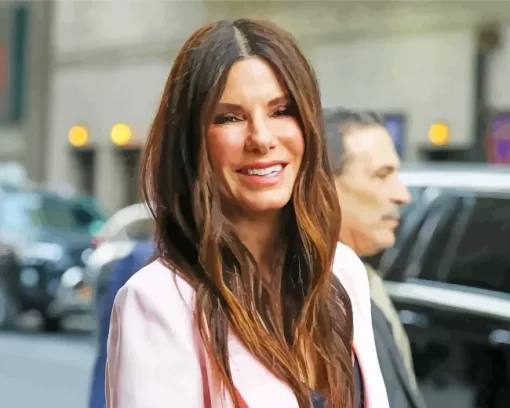 Sandra Bullock Smiling Paint by Number