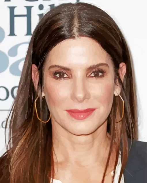 Sandra Bullock Actress Paint by Numbers Sandra Bullock Actress Paint by Number