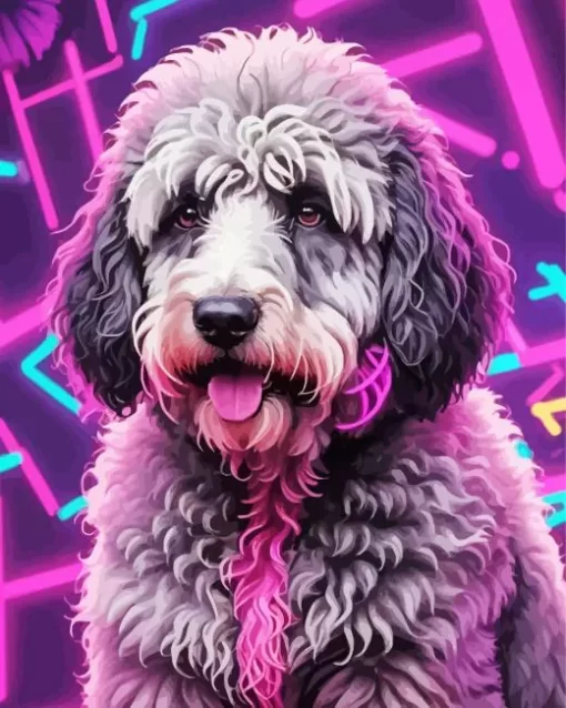 Sheepadoodle Dog Paint by Number