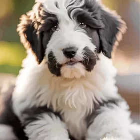 Sheepadoodle Puppy Paint by Number