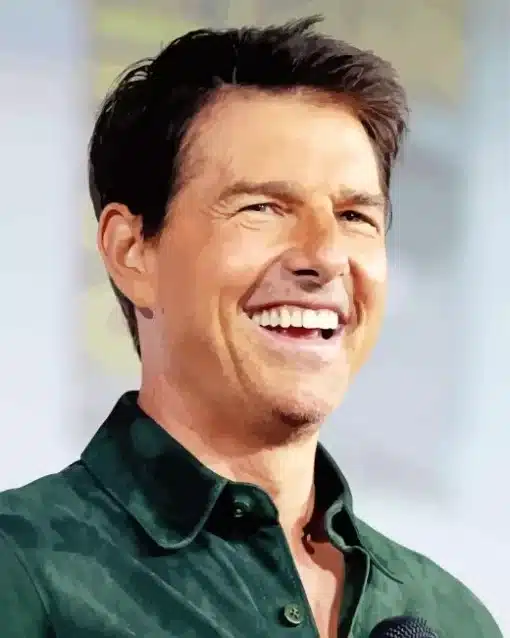 Tom Cruise Laughing Paint by Number