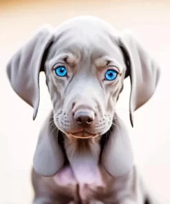 Weimaraner Blue Eyes Paint by Number