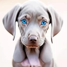 Weimaraner Blue Eyes Paint by Number