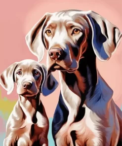 Weimaraner Dogs Paint by Number