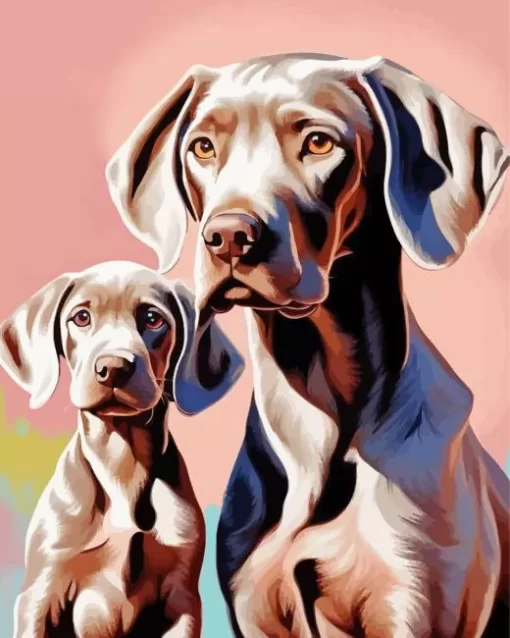 Weimaraner Dogs Paint by Number