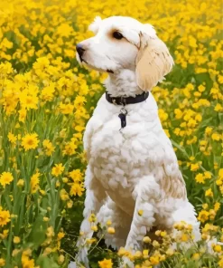 White Labradoodle Paint by Numbers