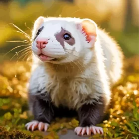 White Opossums Paint by Number