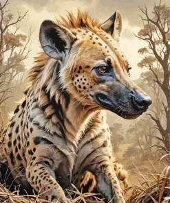 Wild Hyena Paint by Number