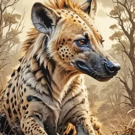 Wild Hyena Paint by Number