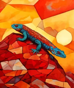 Abstract Gila Monster Paint by Number