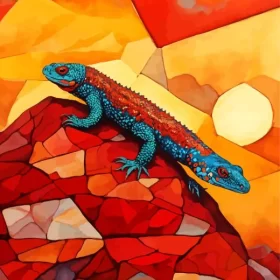 Abstract Gila Monster Paint by Number