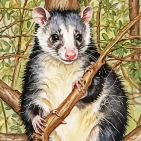 Abstract Opossum Paint by Number