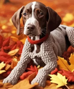 Autumn German Shorthaired Pointer Paint by Number