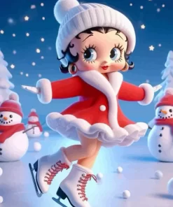 Betty Boop Christmas Paint by Number