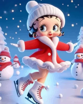 Betty Boop Christmas Paint by Number