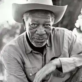 Black And White Morgan Freeman Paint by Number