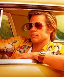 Brad Pitt Once Upon A Time In Hollywood Paint by Number