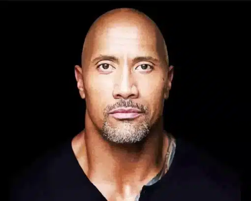 Charming Dwayne Johnson Paint by Number