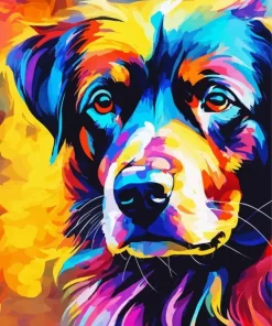 Colorful Australian Shepherd Paint by Number