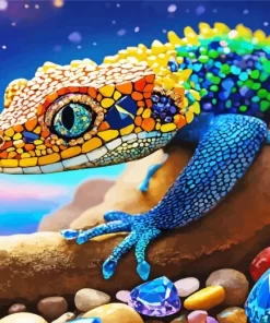 Colorful Gila Monster Paint by Number