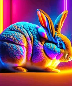 Neon Rabbit Paint by Number