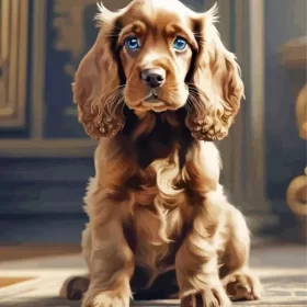 Cute English Cocker Spaniel Paint by Number