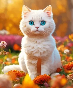 Cute Himalayan Cat Paint by Number