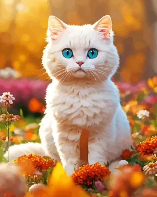 Cute Himalayan Cat Paint by Number