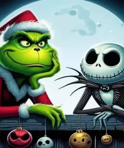 Grinch And Jack Paint by Numbers