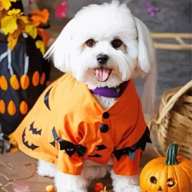 Halloween Bichon Maltese Paint by Number