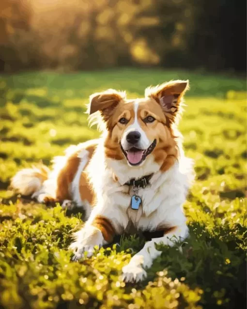 Happy Australian Shepherd Paint by Number