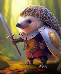 Hedgehog Warrior Paint by Number