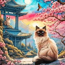 Himalayan Cat Paint by Number