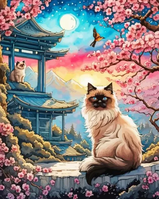 Himalayan Cat Paint by Number