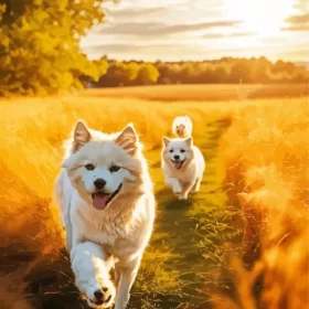 Japanese Spitz Puppies Paint by Number