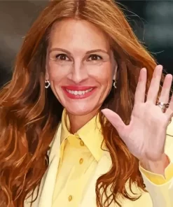 Julia Roberts Wearing Yellow Paint by Number